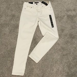 Banana Republic Mid Rise White Denim Jeans